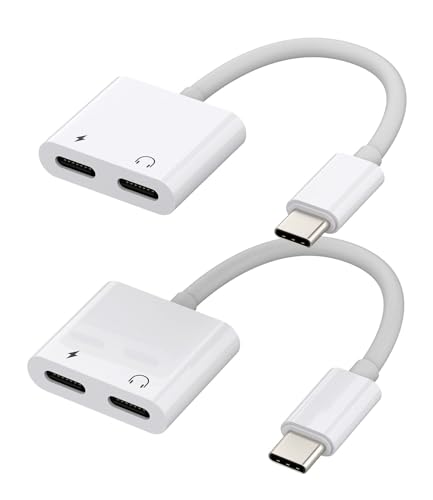 �f���A��USB-C�C���z���A�_�v�^�[�i2�Z�b�g�j2in1 DAC Type-C�W���b�N �[�d��AUX�h���O�� �Ή�Samsung Galaxy S21/S22/S23 Ultra�A�A�Ή�iPhone 15 Pro Max Plus�A�Ή�iPad 10/A