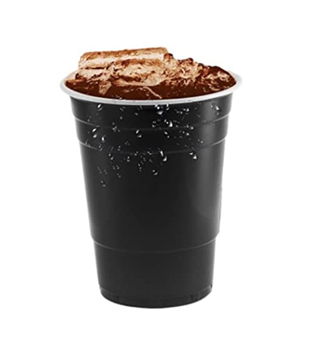 Image of Tickles Pack of 20, Beer Pong Glasses with Free Ping Pong Balls Set, Easy Grip Reusable Drinking Party Cups for Iced Tea, Punch, Cocktail, Couple, Ladies Games (Color: Black Size: 475 ml)