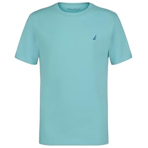 Nautica Boys Short Sleeve Solid Crew Neck T-Shirt, Soft, Comfortable, Relaxed Fit