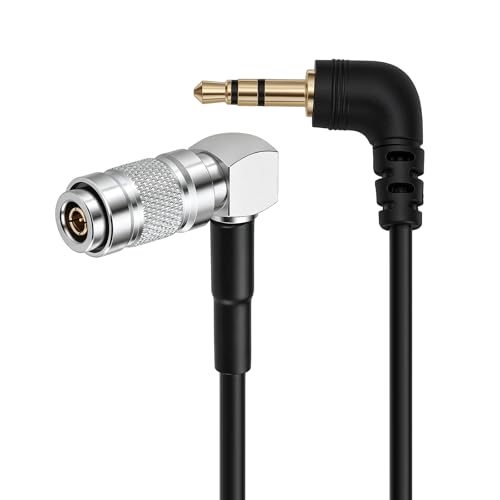 Cable Timecode HangTon de 1.0/2.3 a Mini Jack de 3.5mm a 90 Grados para Cámaras DSLR de 45 cm