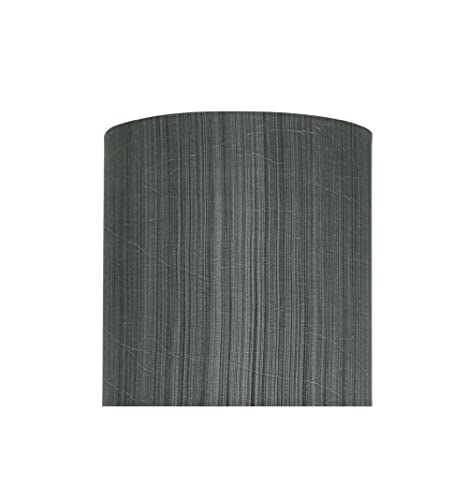Image of Aspen Creative 58301A, Drum Uno Lamp Shade, Black, 8 inch Top x 8 inch Bottom x 8 inch Height, Slip UNO 36mm