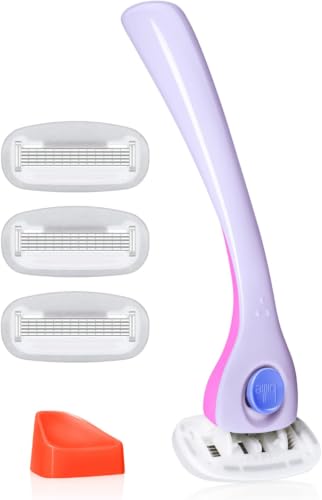 Image of Billie Razors for Women Shave Kit - Women's Razor + 4 x 5-Blade Razor Refills + Magnetic Holder - DreamPop,(Pack of 12)