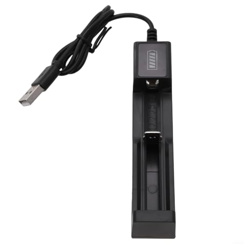 USB Smart Battery Charger with Telescopic Spring, Compatible with for 14500 18500 26650 Li Ion Batteries