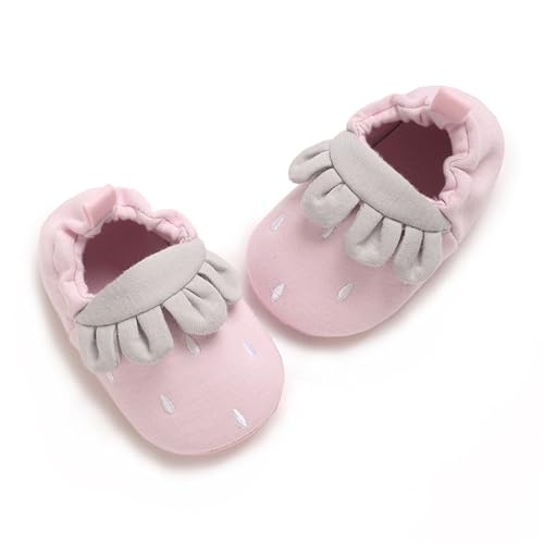 Baby Moccasins Infant Shoes Strawberry Prints Soft Soled Non Slip Socks Baby Floor Shoes Socks Spring Fall Flat4