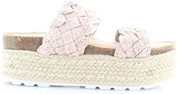 Madden Girl Women's Prettyy Espadrille Wedge Sandal, Blush Raffia, 8.5 | Image 7