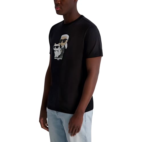 KARL LAGERFELD Men's Short Sleeve Crewneck Graphic Design T-Shirt3