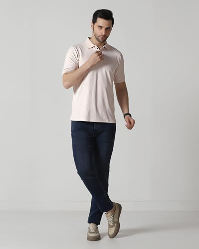 Image of TAGDOMen's Polo T Shirt | Half Sleeve | Textured & Collar Polo T-Shirt for Men (2053)