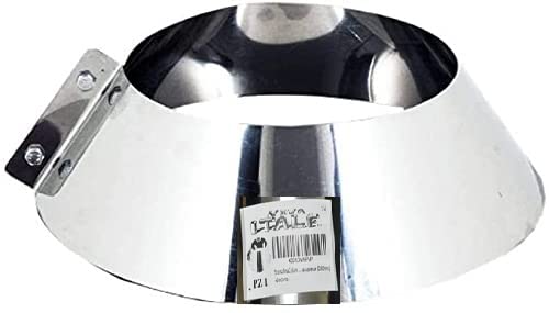Scossalina - Collar cónico de acero inoxidable para conductos de humos de 5 décimas AISI 304, corte por láser, excelente acabado para chimenea, chimenea, estufa, cocina o barbacoa (D 100 mm)