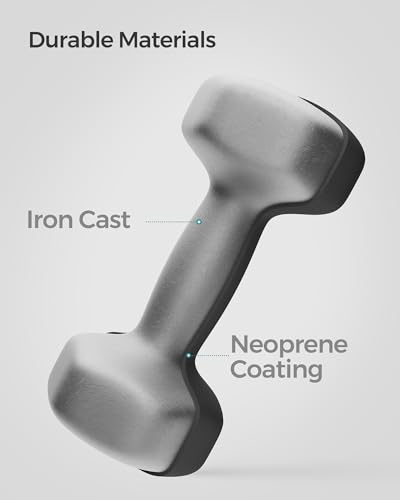 SONGMICS Dumbbells Set of 2 Dumbbells Hexagon Neoprene Coating Strength Training Workout Fitness Training Home - Image 6