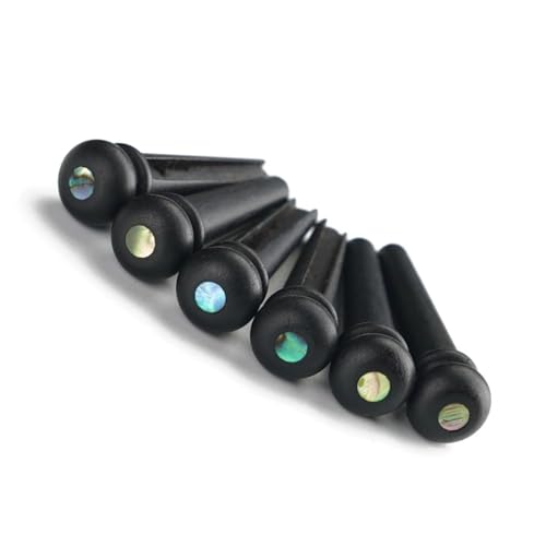 6 個のアコースティックギターブリッジピン牛骨/黒檀/木製ギター固定弦釘 (Color : 12)