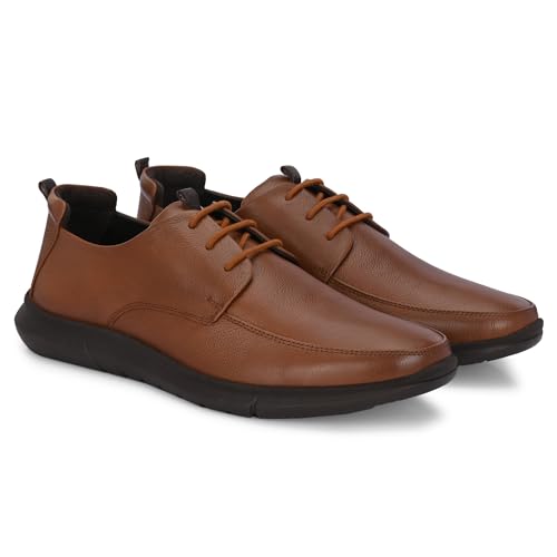 Image of Blue Leather by Centrino Genuine Leather Slip-On Men's Formal Shoe |Stylish with Soft Cushioned Insole |Trendy Non Lace-Up Design |Durable Leather with Anti-Skid Sole | Perfect for Formal Wear (4012)