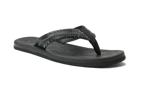 Image of REDVOLUTION New Women's Rhinestone Sandals High | Low Platform T-Strap Jewel Sandals High Wedge Flip Flops