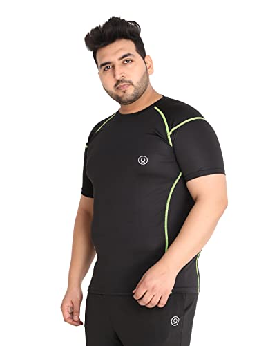 Image of CHKOKKO Men's Polyester Regular Fit Solid Sports T-Shirt