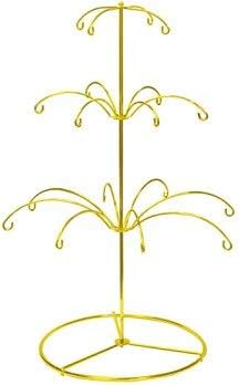 National Artcraft 18 Ornament Display Stand with Bright Gold Finish