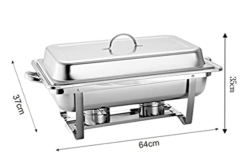 Edelstahl Warmhaltebehälter, Tragbares Buffetwärmer Chafing Dish, Warmhaltebehälter für Speisen, Speisewärmer… – Bild 6
