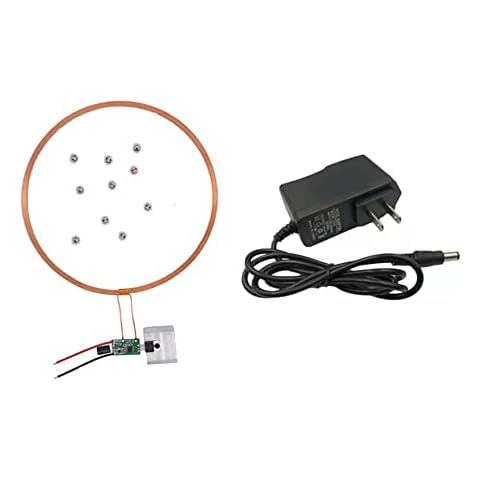 Taidacent 24V 200mm One to Many Long Distance Wireless Inductive Coil Wireless LEDs Induction Wireless Charging Power Supply Module (1 Transmitter Coil + 10PCS Multi LEDs + 1PCS 24V Power Adapter) Cover