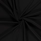  Tissu Gabardine de Viscose extensible Carmina uni Noir - Par 50 cm