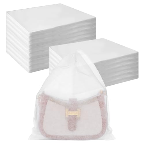 100 Pcs Dust Bags for Purses Storage Bags for Handbags Non Woven Fabric Handbags Storage, Shoe Travel Package for Packing, Home Closet Organizer Dust Cover (15.7x19.7in)