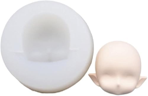 Molde de arcilla para cara de bebé, muñeca humana, cara de niña, arcilla polimérica, resina epoxi, molde de silicona para dulces de chocolate,