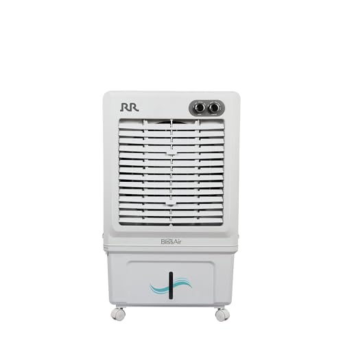 Image of RR BLISSAIR AIR COOLER 70 Ltr|Desert Air Cooler with High Air Delivery | Honeycomb Pads | 4-Way Air Deflection | Vertical Auto Swing | Castor Wheels | Inverter Compatibility |1 Year Warranty by RR