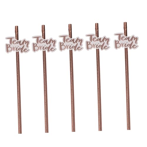 20 pitillos desechables de papel dorados para fiesta miniatura 1
