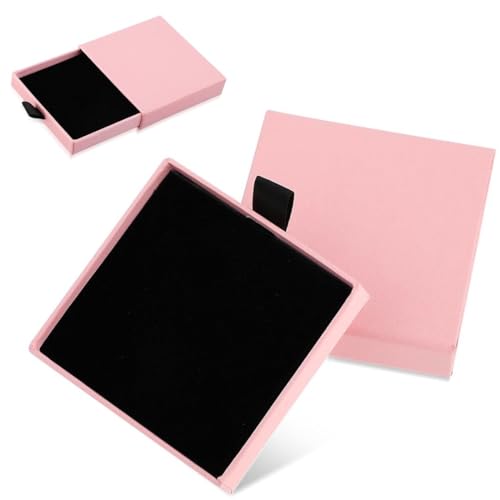 JEYORZY 1 Pezzo Confezione regalo per gioielli Scatole Regalo, Scatola Portagioie per Collane, Orecchini e Anelli, Conservazione Sicura e Presentazione Raffinata, Dimensioni 9 x 9 x 1,7 cm