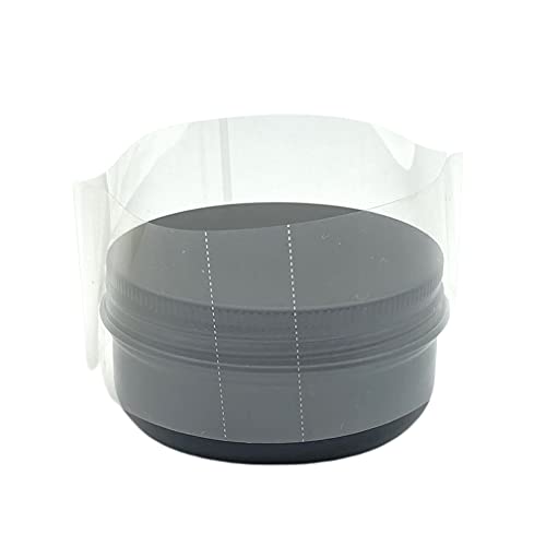 Image of 200Pcs Clear Perforated Shrink Bands for 50g Aluminum Jar, Easy to Use, Make Products More Professional (For 50g Aluminum Jar)