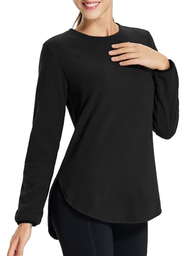 baleaf Women's Thermal Shirts Polar Fleece Tops Long Sleeve Tunic Warm Running Workout Winter Cold Weather Hiking