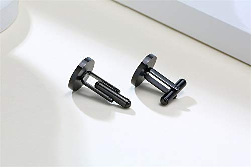 Mancuernillas redondas clásicas para hombre miniatura 5