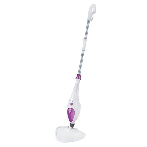 Pifco 12-in-1 Multi-Function Handheld and Upright Steam Mop, Adjustable Steam Settings, Fast 30 sec Heating Up, Swivel Head, Accessories Included, 0.4 Litre, 1500 W, White