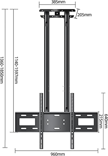 Support TV plafond inclinable avec inclinaison fluide pour éliminer les reflets