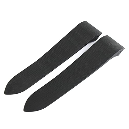 Bracelet de montre en silicone 25mm compatible W2020007 et W2020008 - Noir Mat