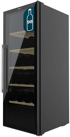 Cecotec Cave à Vin 98 Bouteilles Bolero GrandSommelier 98000 Blac...