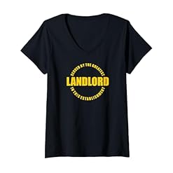 Buy the Ultimate "Greatest Landlord" Women's V-Neck T-Shirt Today – Pub Landlord Humor Bar Patron Statement Sarcasm