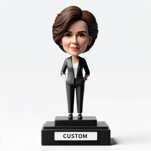 Handmade Modern Mom Bobblehead Customized from Your Photo Fashionable Lady