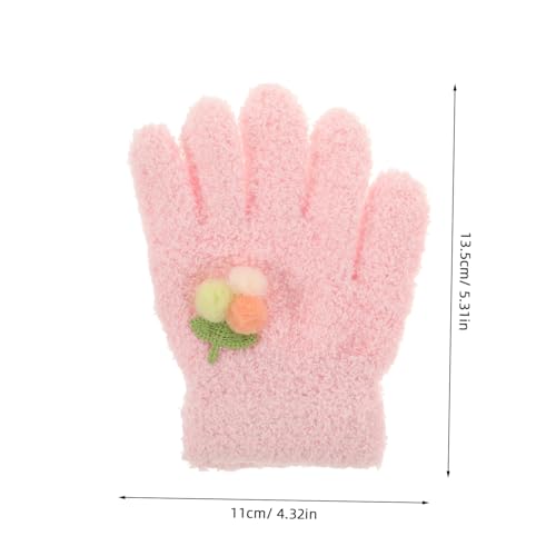 Boy Girl's Winter Gloves Girls Knit Mittens Adorable Cartoon Style Full Finger Warm Comfortable Outdoor Play2