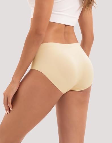 INNERSY Women's Seamless Underwear No Show Invisible Lightweight Hipster Panties 5-Pack3