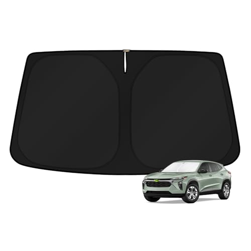 Image of KUST Windshield Sun Shade for Chevy Trax 2024 2025 2026 Chevrolet Trax LS /1RS /LT /2RS /ACTIV Accessories Sun Shade Window Sun Visor Protector Foldable Blocks UV Rays Keep Your Car Cooler