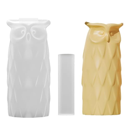 Molde de silicona para jarrón de búho de alta calidad para joyas de resina y decoración del hogar, reutilizable, fácil de desmoldar, molde creativo de resina de búho