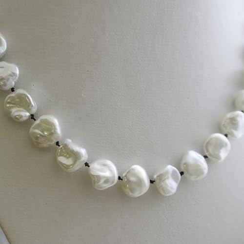 Collier perles de riz d'eau douce et argent 925 de qualité joaillerie - 2