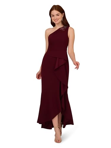 Image of Adrianna Papell Women's Beaded Knit Crepe Gown