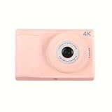 SRVR デジカメ 4K/1080P デジタルカメラ 4400万画素 Type-Cケーブルでスマホ連動(OTG) 2.4インチ大画面 前後デュアルカメラ 4倍デジタルズーム オートフォーカス 充電式 コンパクト 軽量 学生カメラ/旅行/初心者/入学式 日本語取扱説明書付き (ピンク)