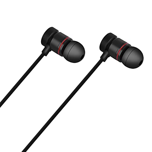 Lazmin Auriculares Deportivos inalámbricos Bluetooth con tecnología V4.1 de múltiples Pares incorporados Imanes, largas Horas de Espera y Tiempo de conversación con una Carga Completa (Negro)