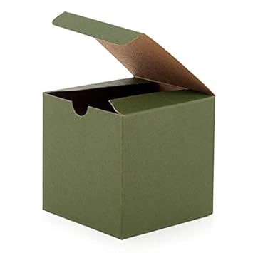 100ea - 8 X 8 X 3-1/2 Sage Kraft Tint Gift Box