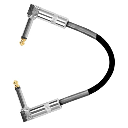 FUNOMOCYA Guitar Patch Cable Right Angle Audio Cable for Effector Connection Durable Design Noise Reduction for Sound Quality Compact and Stylish Compatible with Various Music Equipment