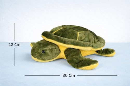 Image of Green Turtle Soft Plush Toy for Kids - 30 cm Cuddly Stuffed Animal | Soft Hugging Toy for Toddlers & Babies | Safe, Washable Plush Gift for Boys & Girls