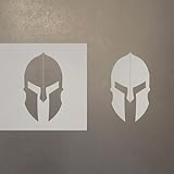 Spartan Helmet Reusable Mylar Stencil - Art Craft Supplies 4 Inch