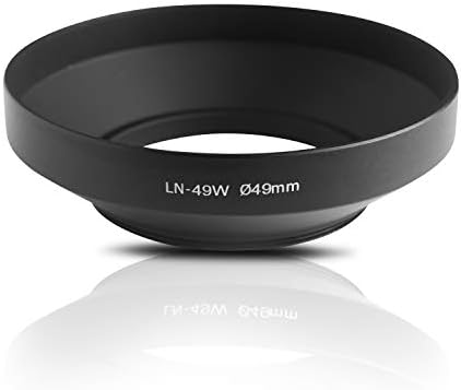Lens hood made metal (aluminum). For screwing in and for wide-angle lenses. For Canon Sony Nikon Pentax Olympus Leica Fujifilm Panasonic (52mm)