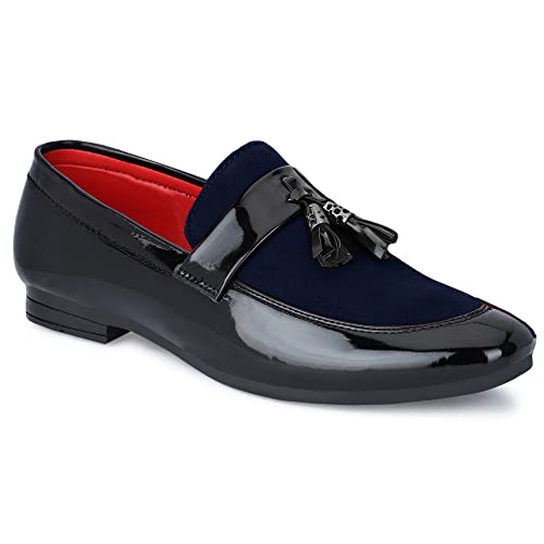 Image of LE GREEM Men's Patent Leather Slip on Casual Loafers