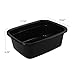 Gainhope 2-Pack 18 Quart Large Plastic Washing Basin, Rectangular Dish Tubs, Black